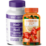 bottel of vantibiotin beside of it a bottle of marvmune as gift